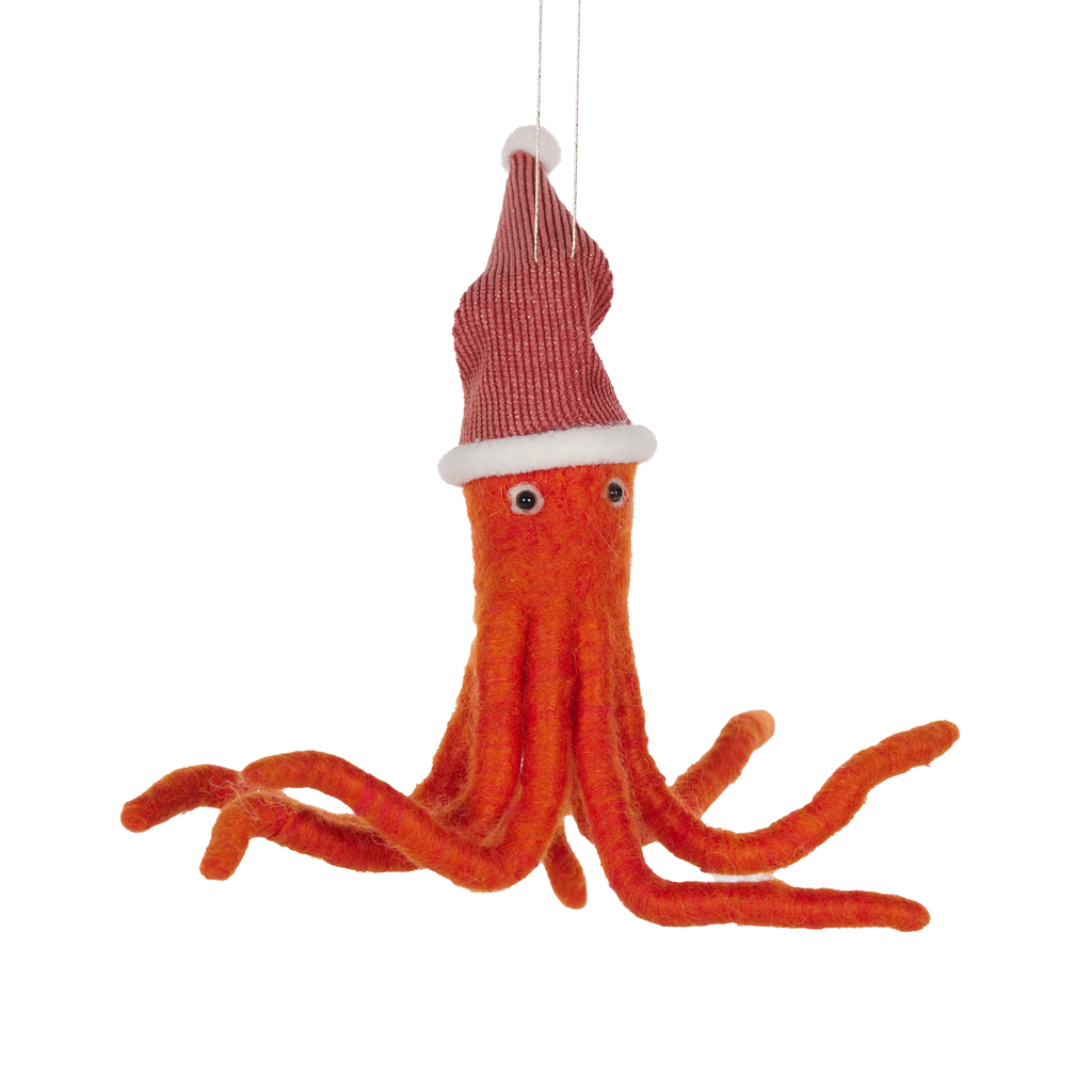 christmas decoration wool octopus