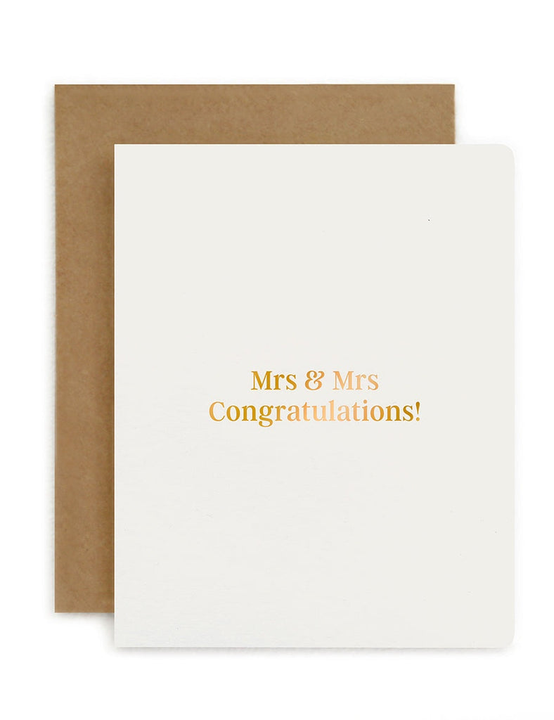 mrs & mrs congratulations wedding card