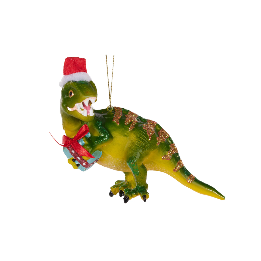 christmas ornament dinosaur