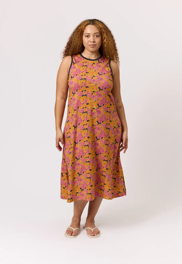 nancybird sunset floral wren tank dress