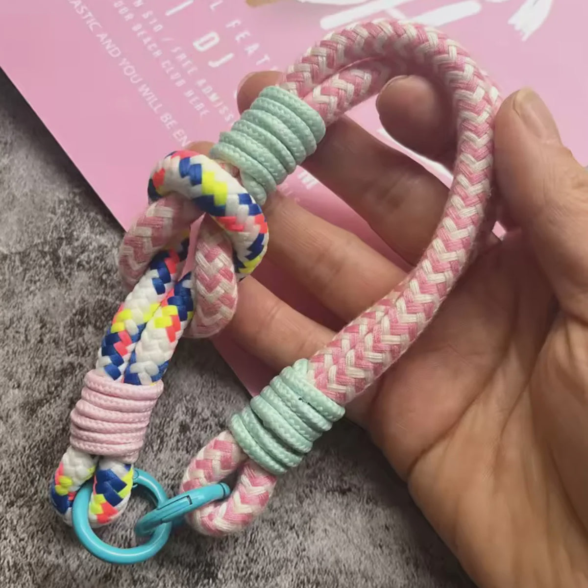 Colour pop rope keyrings – Gioco Giro