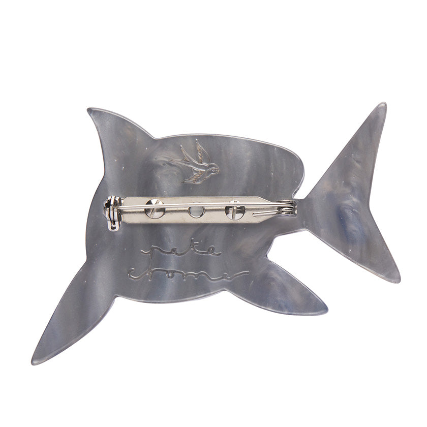 Erstwilder Pete Cromer Guileless Great White Shark Brooch