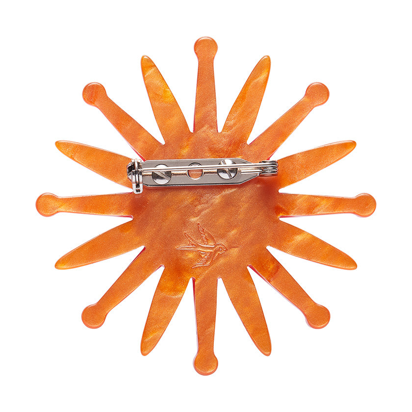 erstwilder atomic abode starburst clock brooch