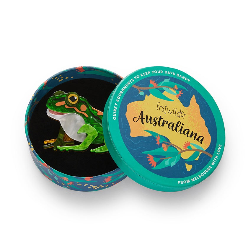 erstwilder australiana frodo frog  brooch 