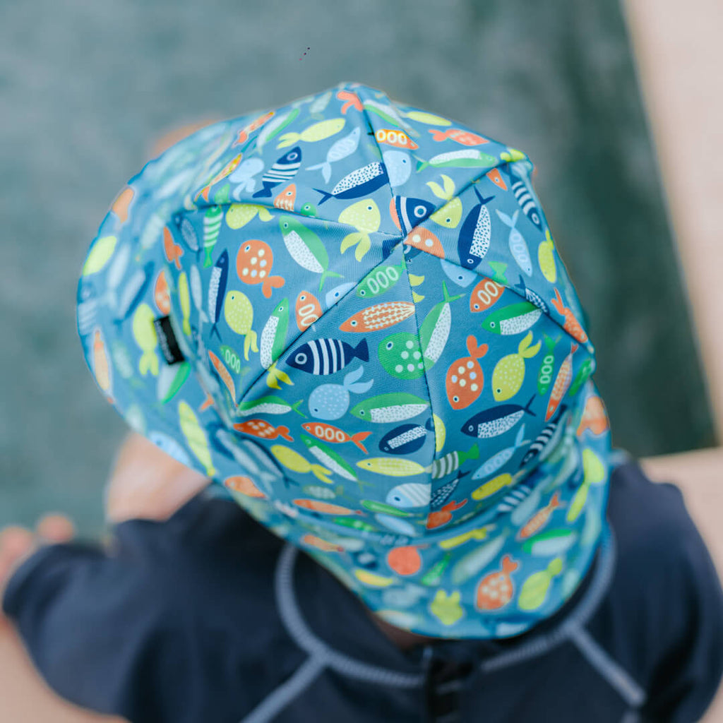 Bedhead Hats  Kids Swim Legionnaire Flap Beach Hat  Pisces