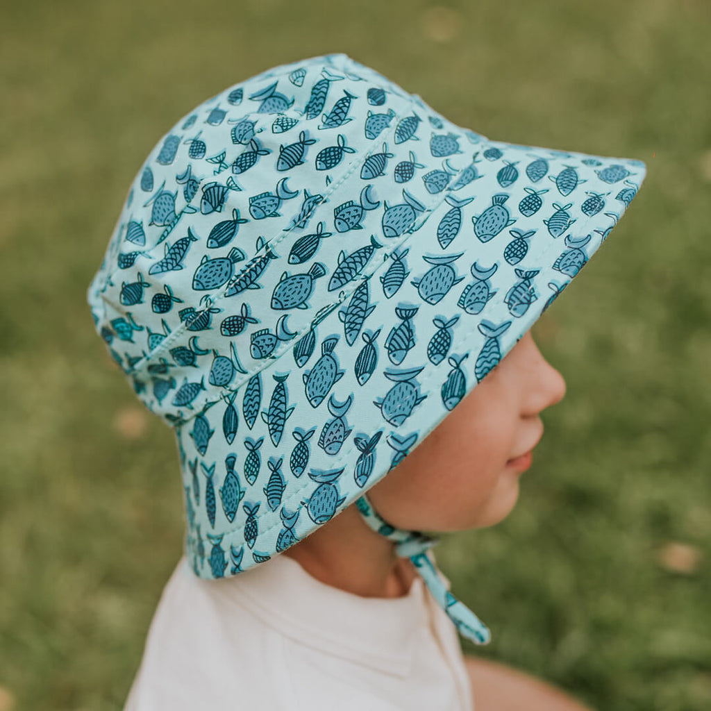 Bedhead Hats  Kids Classic Bucket Sun Hat  Fish