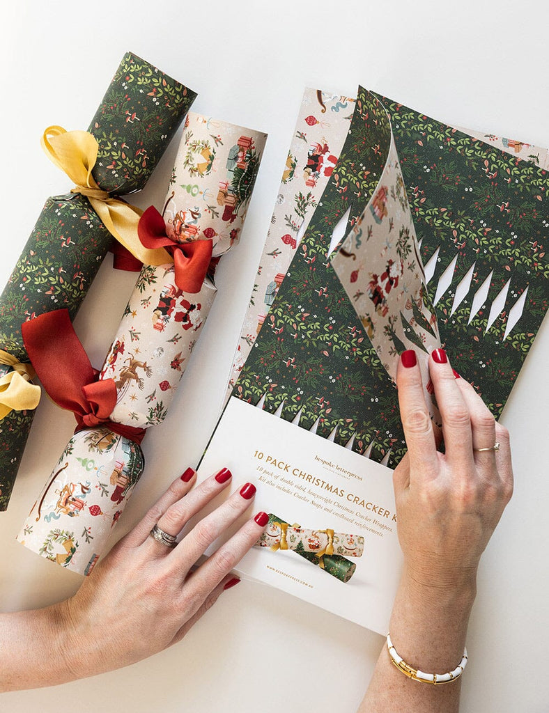Bespoke Letterpress  10 Pack Christmas Cracker Kit