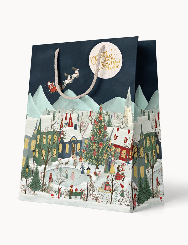 Bespoke Letterpress Medium Gift Bag The Christmas Village