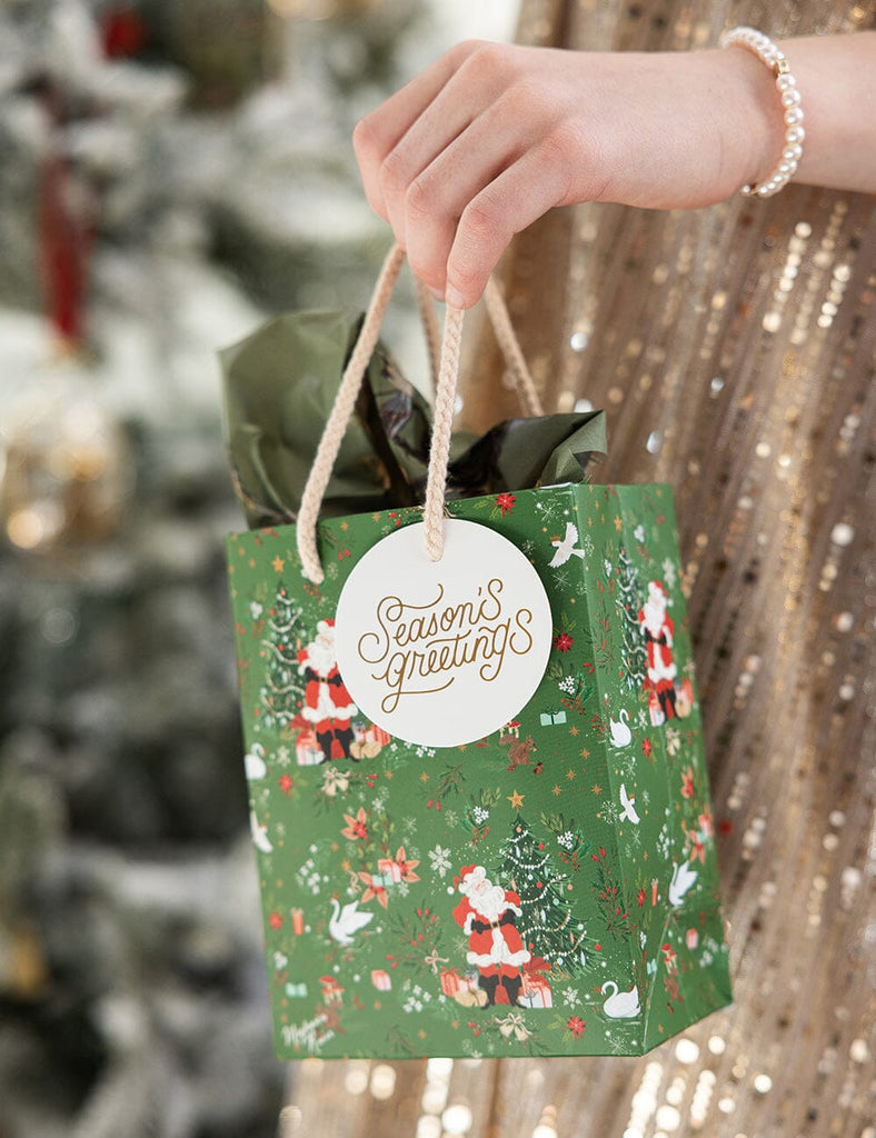 Bespoke Letterpress Small Gift Bag Santas Wonderland