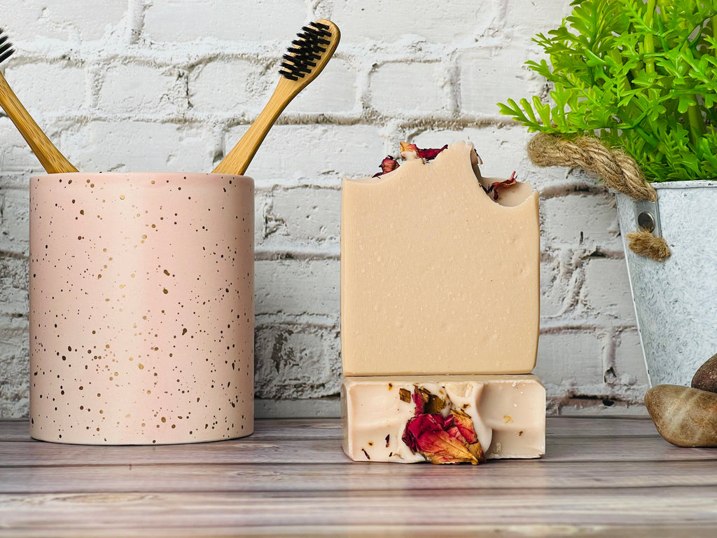 CEDARWOOD Road Australian  Pink Clay Soap Balance and Beauty with Rose Geranium Essential Oil