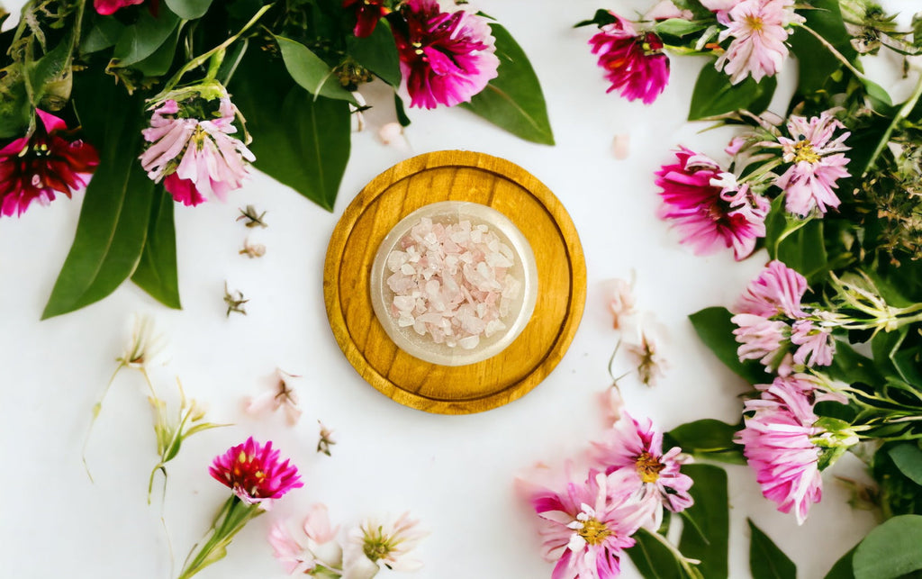 CEDARWOOD Road Rose Quartz Crystals  For Love And kindness