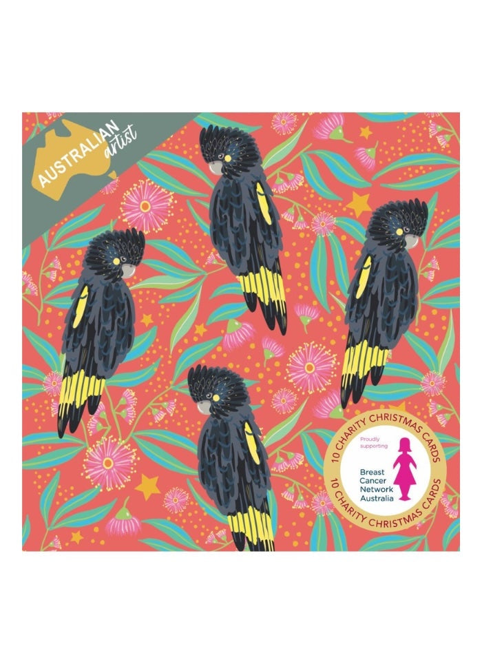 Christmas Card Wallet Black Cockatoos
