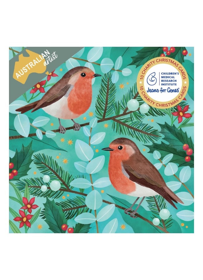 Christmas Card Wallet Robins