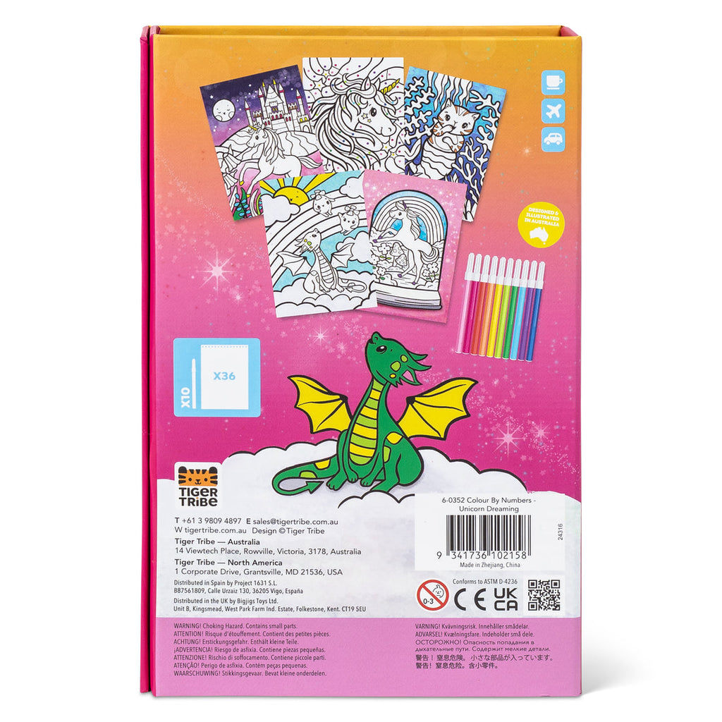 Colour By Numbers  Unicorn Dreaming