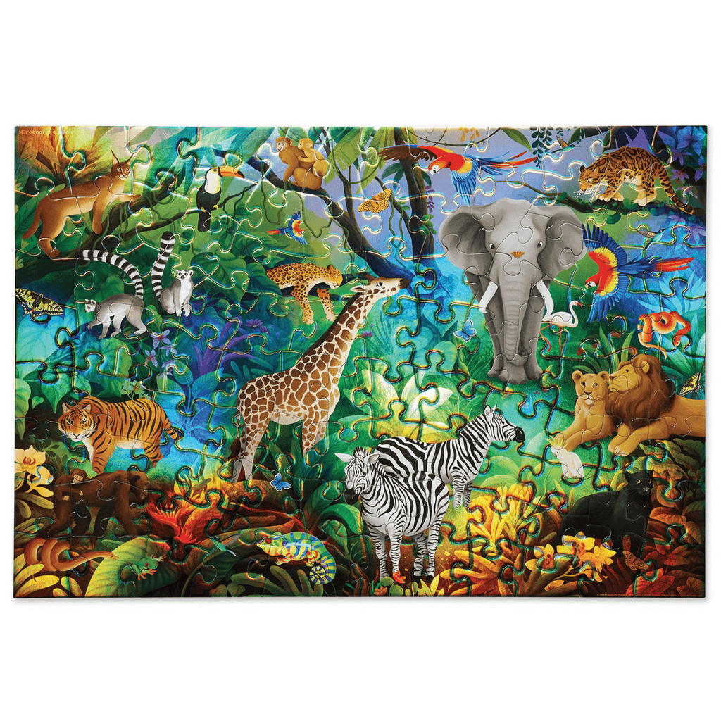 Crocodile Creek  Holographic Puzzle 100 pc Jungle Paradise
