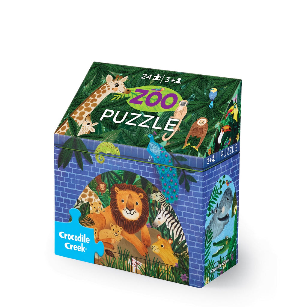 Crocodile Creek Little Building 24 pc Puzzle  Zoo