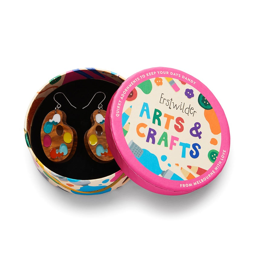 erstwilder arts crafts in living colour drop earrings