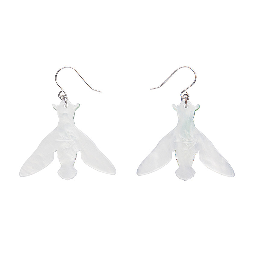 erstwilder australiana glimmer moth  drop earrin