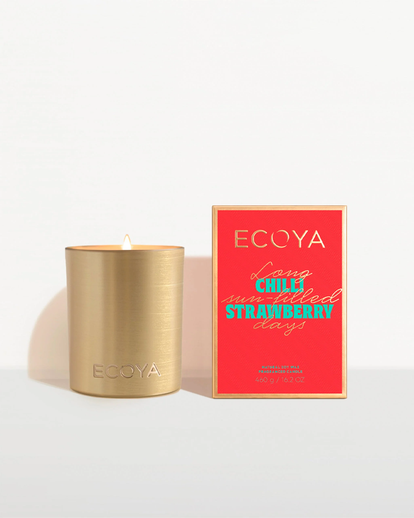 Ecoya Holiday Collection Goldie Candle Chilli Strawberry
