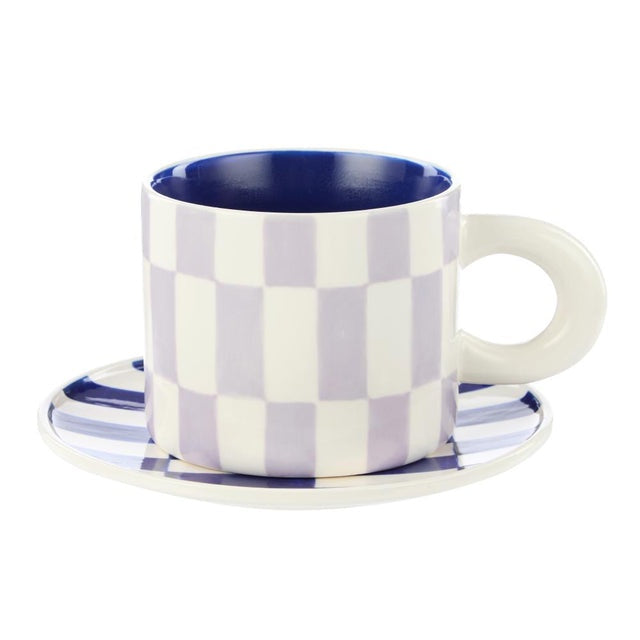Emporium  Check Mug & Plate