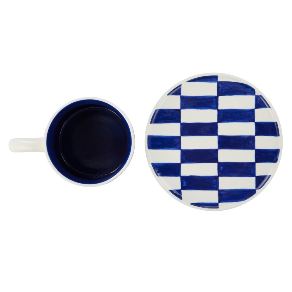 Emporium  Check Mug & Plate