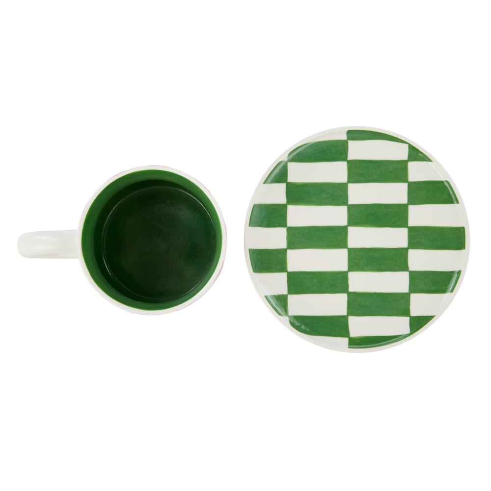 Emporium  Check Mug & Plate