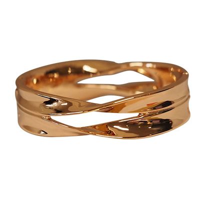 Fabienne Hinged Double Ridge Bangle