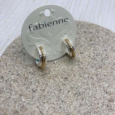 Fabienne   Two Tone Dimple Border Hoop
