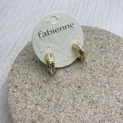 Fabienne   Two Tone Dimple Border Hoop