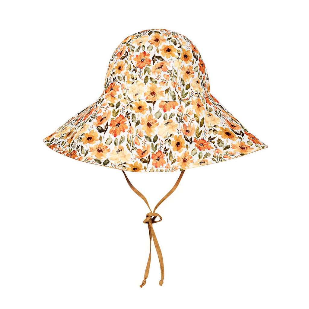 Bedhead Hats Sightseer' Girls Wide Brimmed Sun Bonnet Margaret/Maize