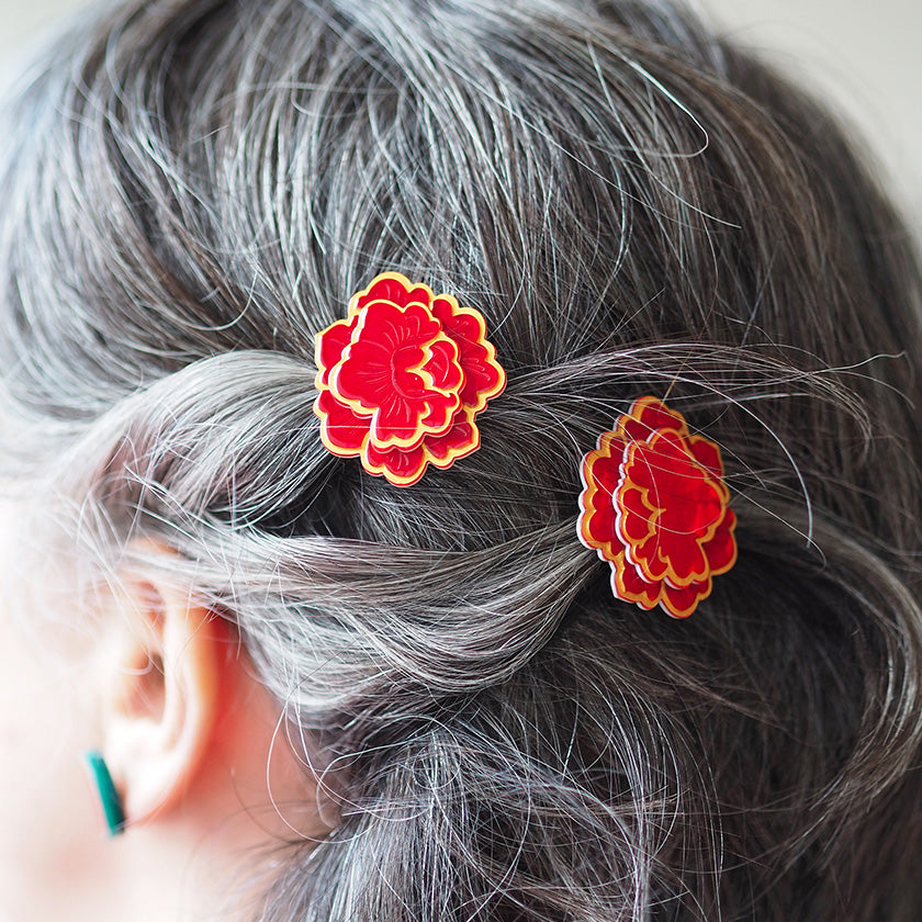 erstwilder frida kahlo flower of life hair clip st 2 piece