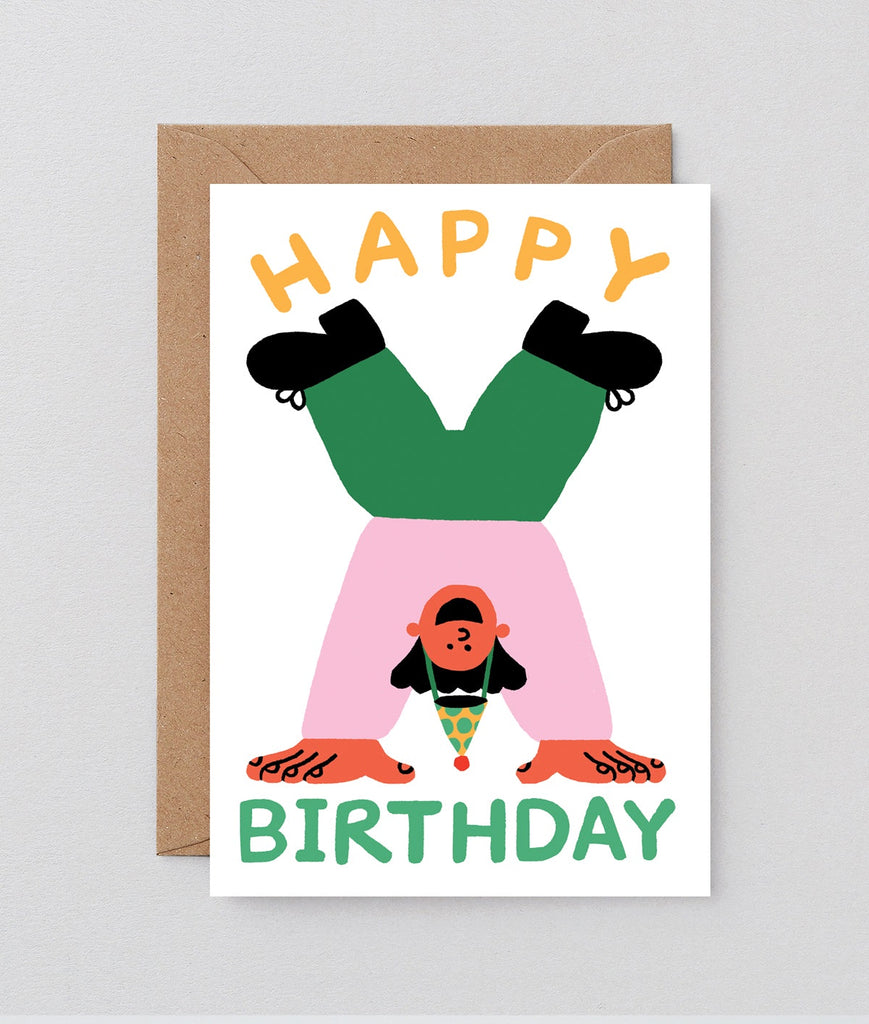 Happy Birthday Handstand Card
