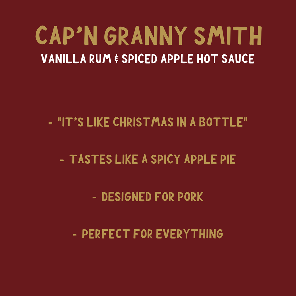 Keating & Co.  Cap ' N Granny Smith Vanilla Rum & Spiced Apple Hot Sauce