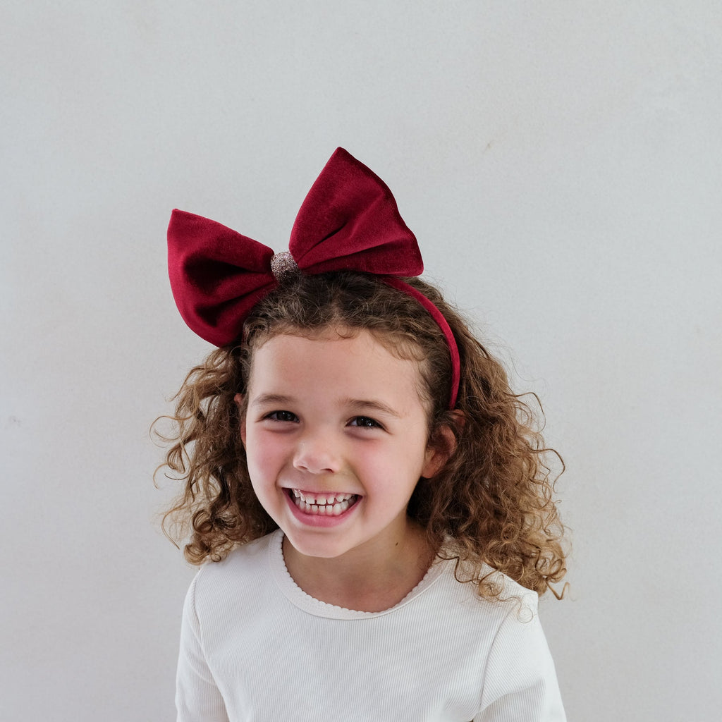 Mimi & Lula Christmas Giant Velvet Bow Alice