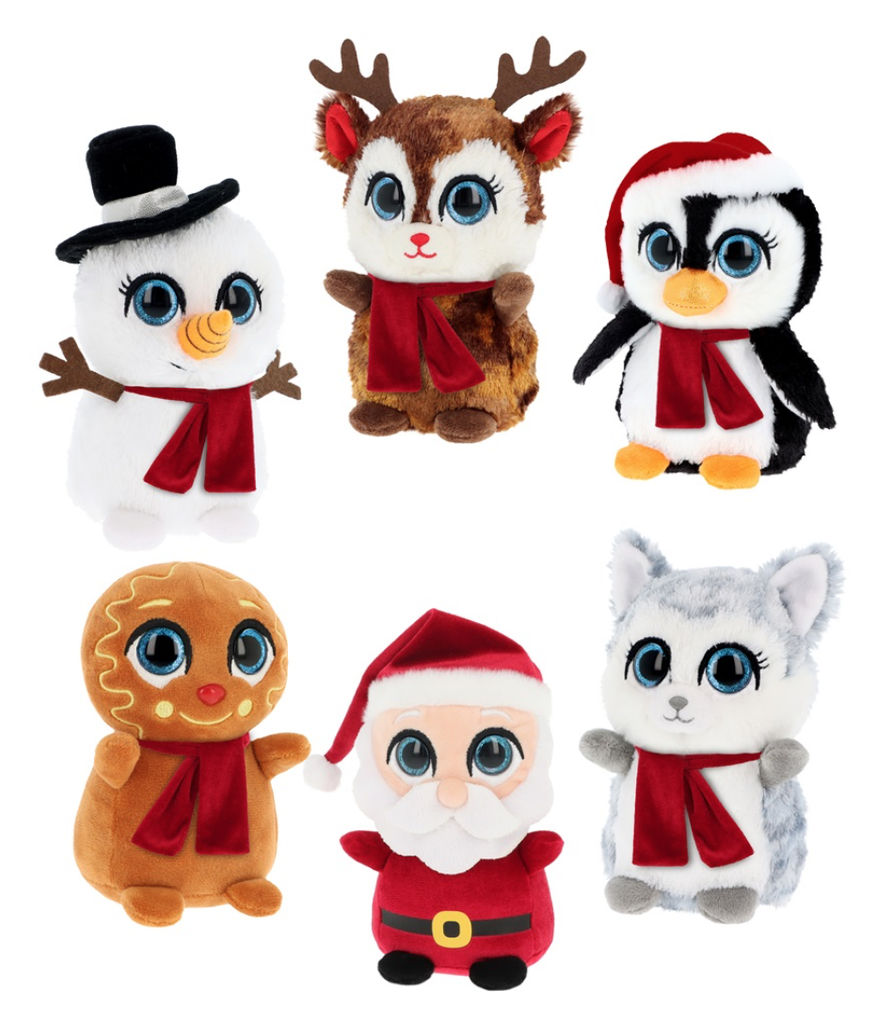 mini motsu christmas santa reindeer arctic fox gingerbread man penguin soft toy plush