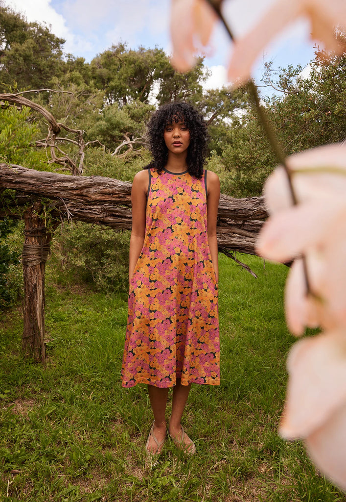 nancybird sunset floral wren tank dress