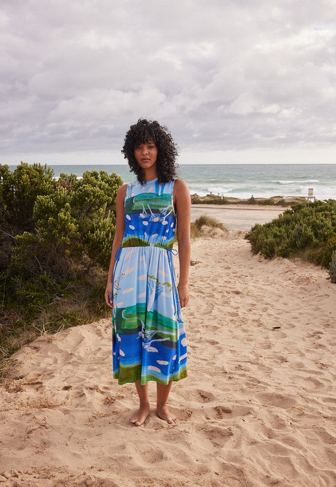 Nancybird Lidia Tie Dress  Lagoon