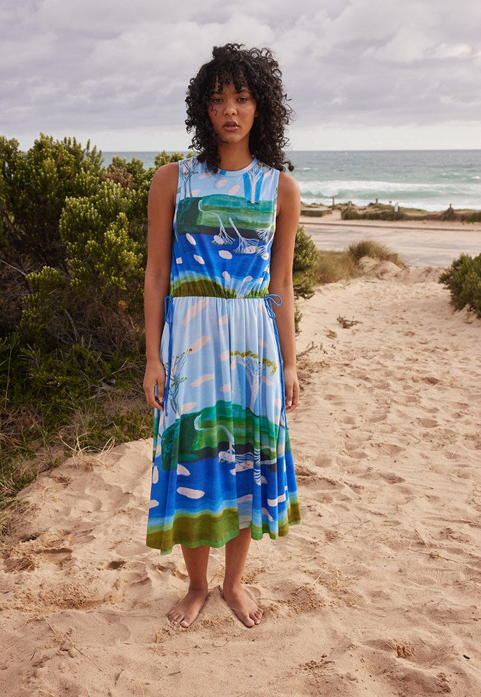 Nancybird Lidia Tie Dress  Lagoon