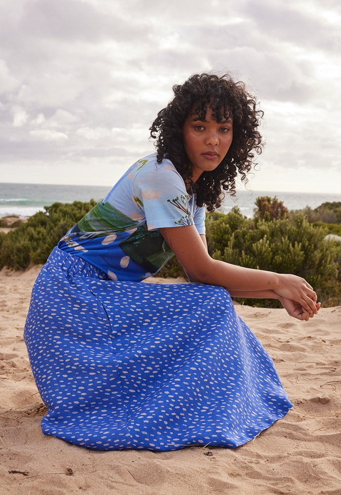 Nancybird Wave Skirt  Cloudy Sky