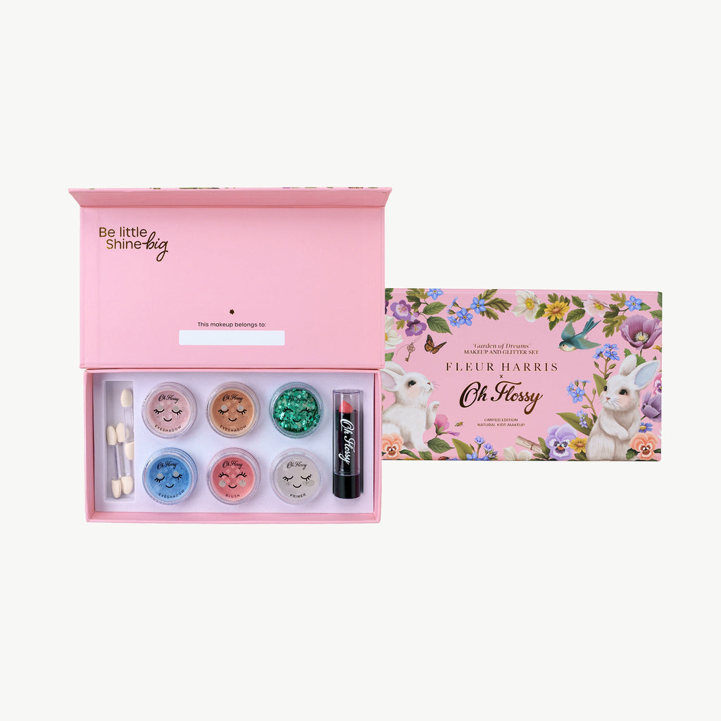 Oh Flossy X Fleur Harris  Garden Of Dreams Collection Deluxe Makeup & Glitter Set
