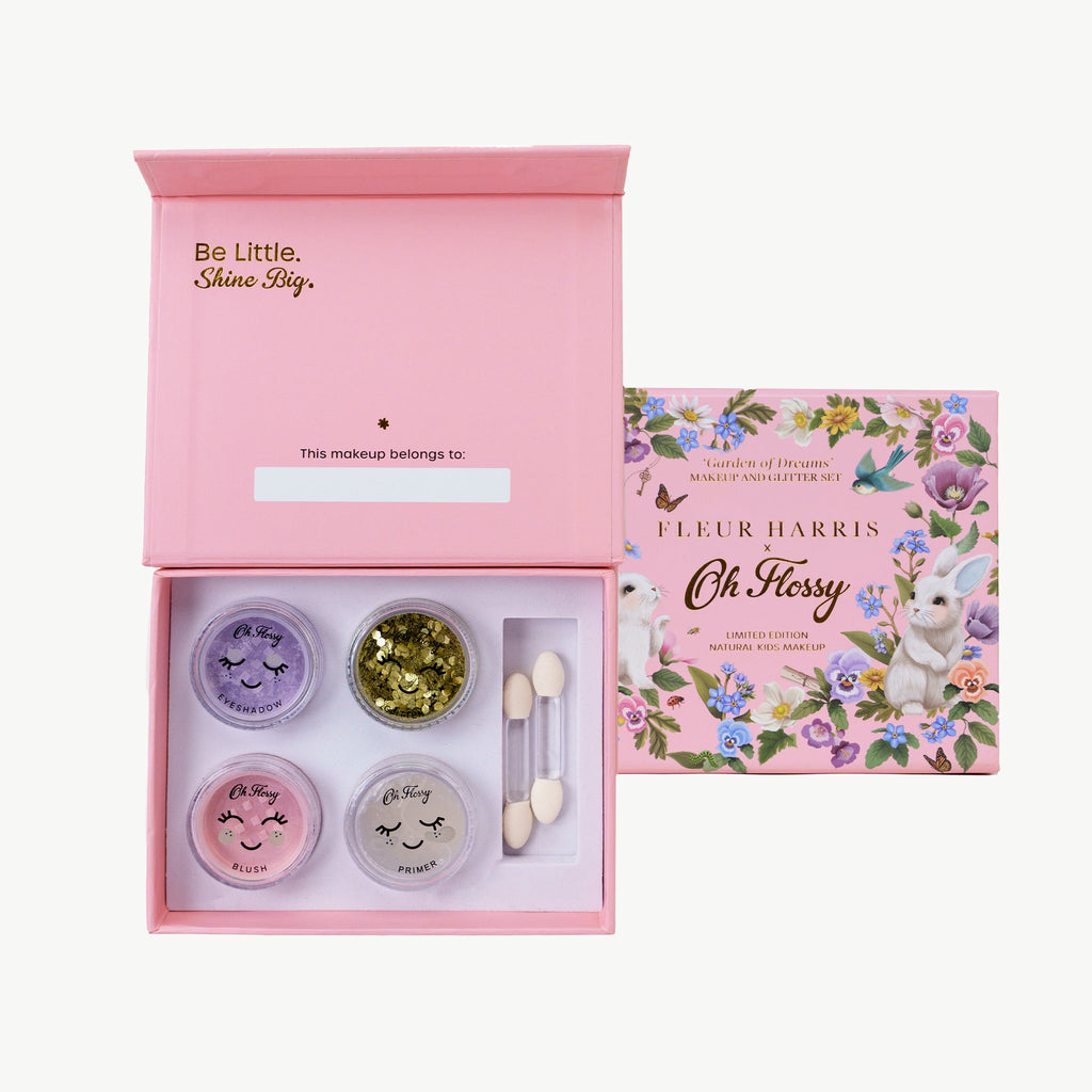 Oh Flossy X Fleur Harris  Garden Of Dreams Collection Mini Makeup & Glitter Set