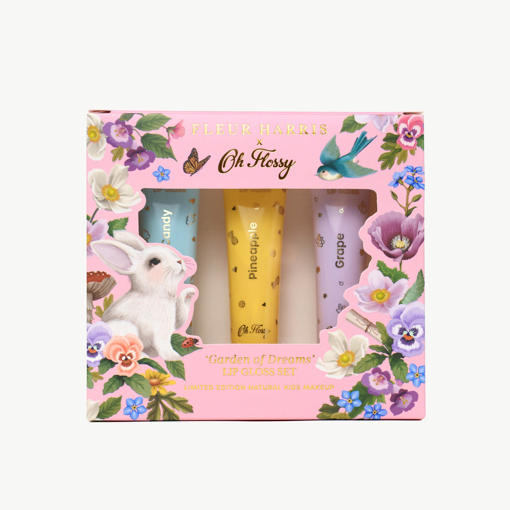 Oh Flossy X Fleur Harris  Garden Of Dreams Collection Natural Lip Gloss Set