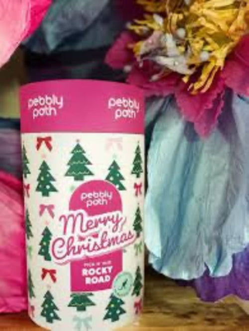 Pebbly Path Rocky Road Pick n Mix Gift Cylinder Merry Christmas