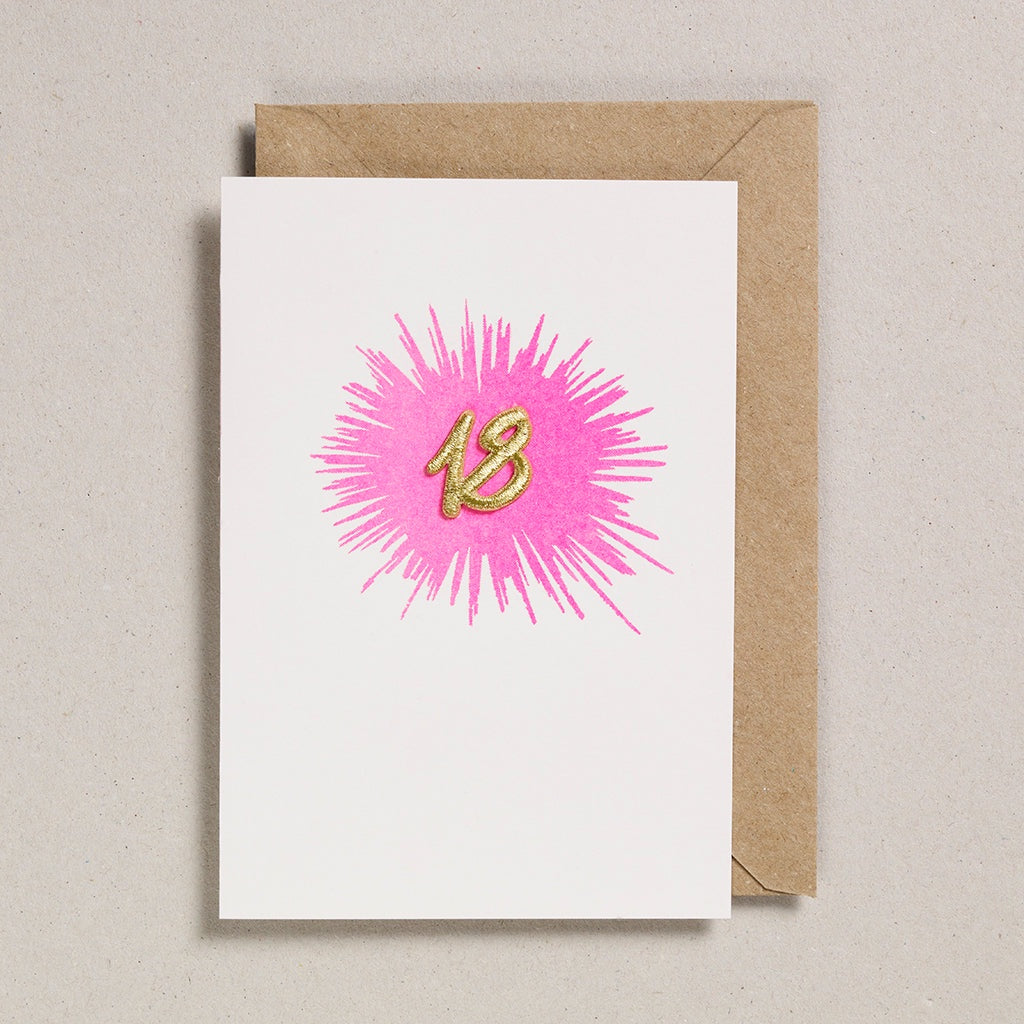 Petra Boase  Embroidered Age Card