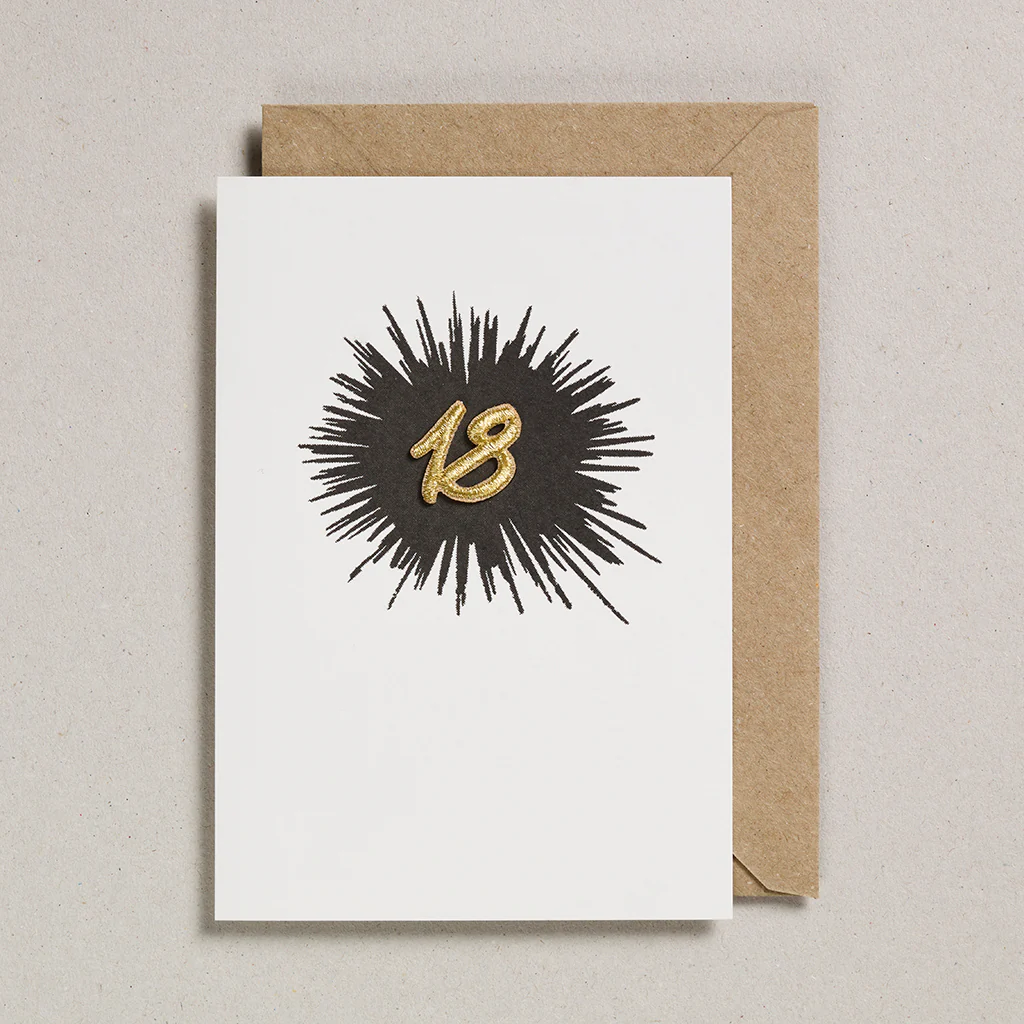 Petra Boase  Embroidered Age Card
