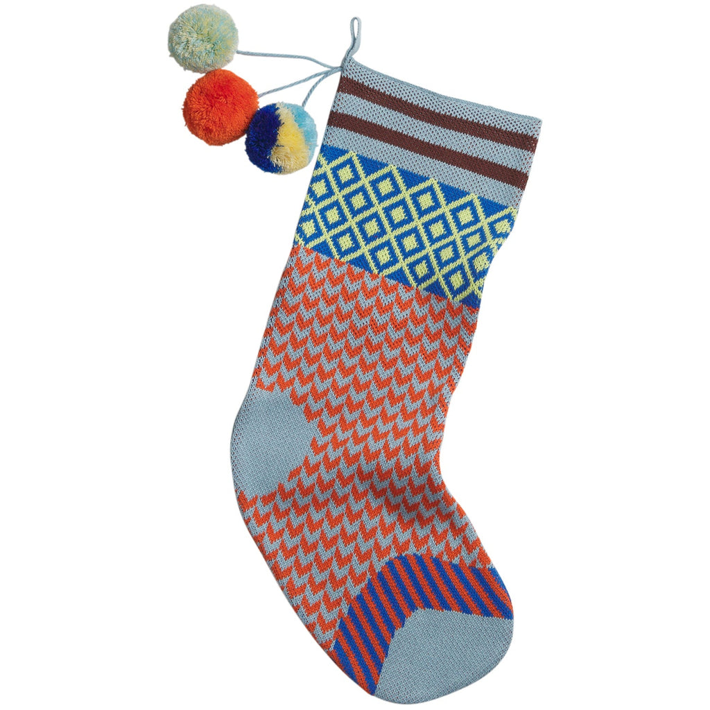 Sage x Clare  Palmina Knitted Stocking Cerulean