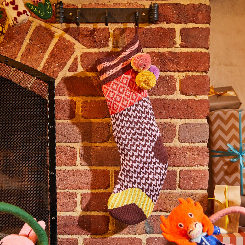 Sage x Clare  Palmina Knitted Stocking Orchid