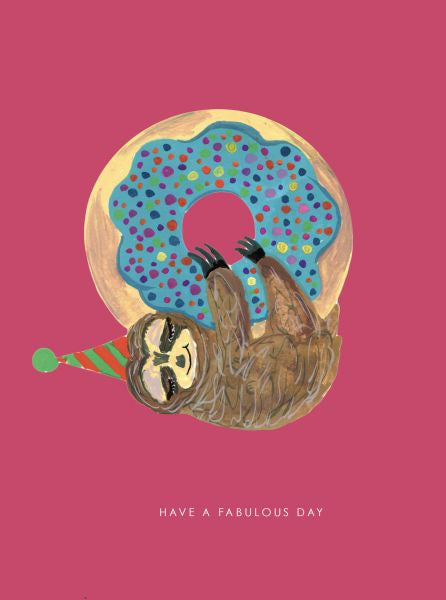 Sloth And Donut Card