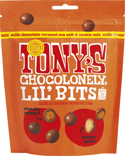 Tony's Chocolonely  Lil' Bits Milk Caramel Sea Salt & Cookie Mix