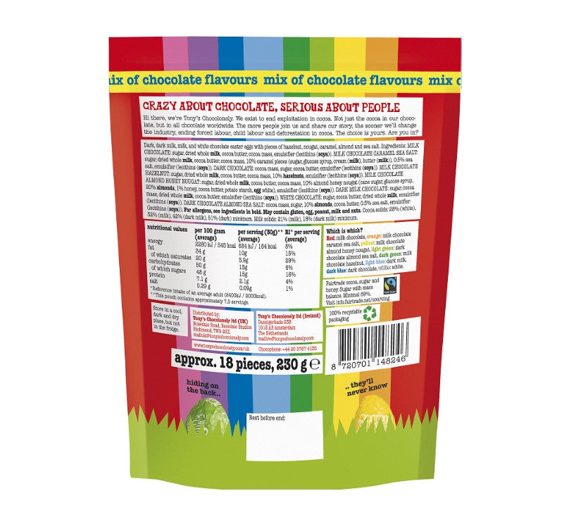 Tony's Chocolonely Easter Eggs Mixed Pouch